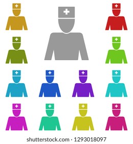 doctor, physician, doc, medico icon in multi color. Simple glyph, flat vector of Medicine icons for UI and UX, website or mobile application