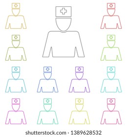 doctor, physician, doc, medico multi color icon. Simple thin line, outline vector of Medicine icons for UI and UX, website or mobile application