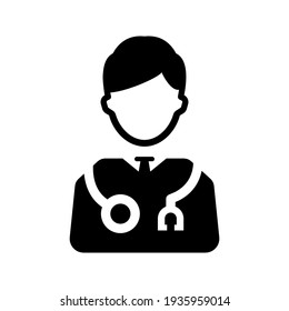 Doctor physician icon. vector graphics