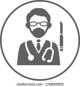 Doctor, Physician, Surgeon gray icon