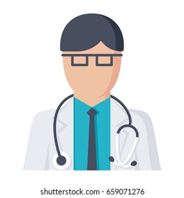 Doctor or physician vector illustration in flat style
