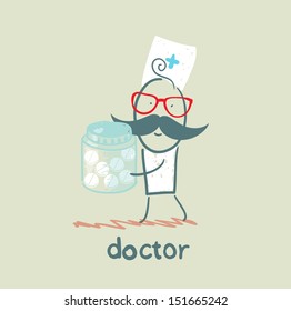 Doctor with pills