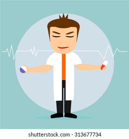 Doctor with pills