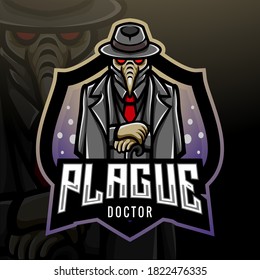 Doctor plague esport logo mascot design