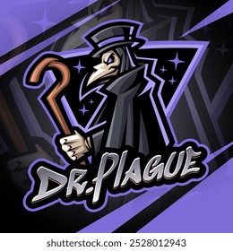 Doctor plague esport mascot diseño de logotipo