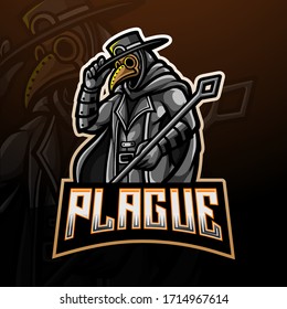 The doctor plague mascot. esport logo design svg