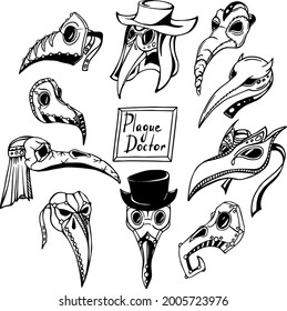 Doctor Plague vector mask art