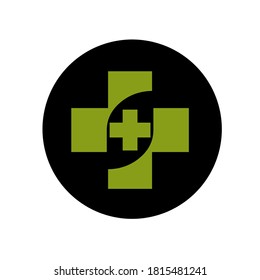 Doctor plus illustration vector logo design pharmacy and clinic medical health care symbols.