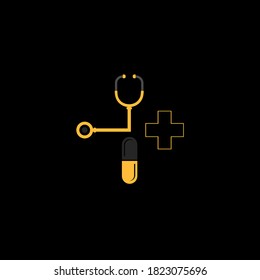 Doctor plus illustration vector logo design health care and medical symbols company icon.