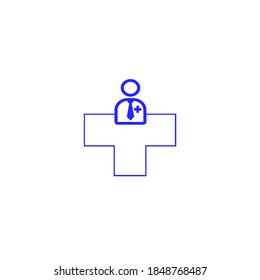 Doctor plus pharmacy hospital clinic hospital logo and symbols.