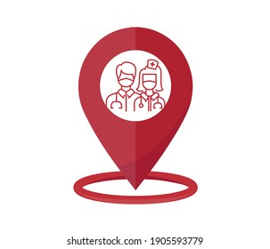Doctor Point logo vector design. Health Care logo designs template.