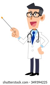 Doctor with a pointing stick