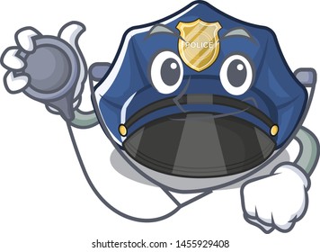 Doctor police hat isolated in the mascot