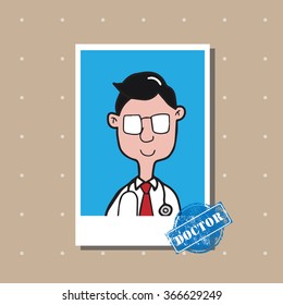 Doctor portrait picture cartoon character