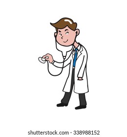Doctor portrait standing with stethoscope