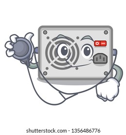 Doctor power supply isolated in the cartoon