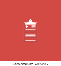 doctor prescription icon. sign design. red background