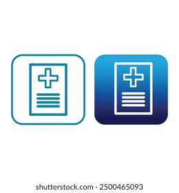 doctor prescription icon vector design, Health icons. Editable stroke. Containing bone, good heart, health,  healthcare, patient, telemedicine, vaccine.