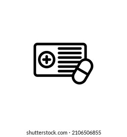 Doctor prescription icon vector illustration logo template for many purpose. Isolated on white background.