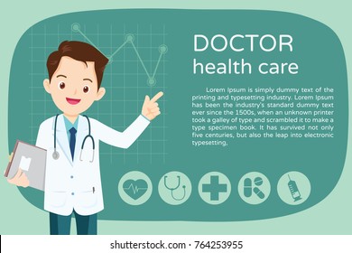 Apresentação do médico para Banner, modelo de layout, capa, anúncio. , cartaz