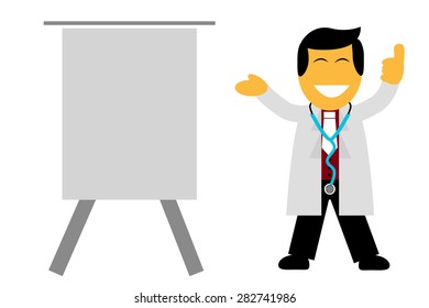 Doctor Presenting Something 
