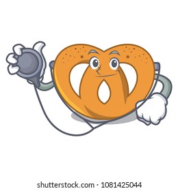 Doctor pretzel character cartoon style