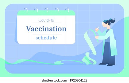 Doctor processing coronavirus vaccination requests