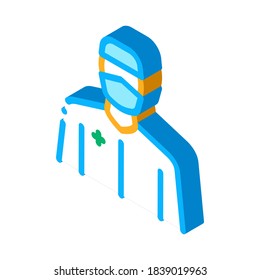 vector de icono de profesión médica. signo de profesión médico isométrica. ilustración de símbolo aislado de color