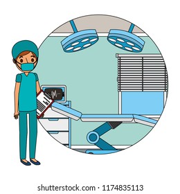 doctor professional in room equipped in a hospital
