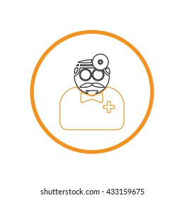 doctor Professor avatar icon. vector medical illustration.