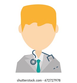 Doctor profile cartoon