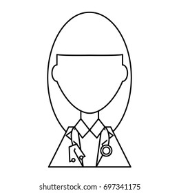Doctor profile cartoon