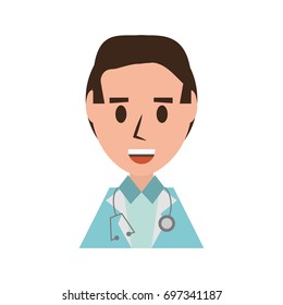 Doctor profile cartoon