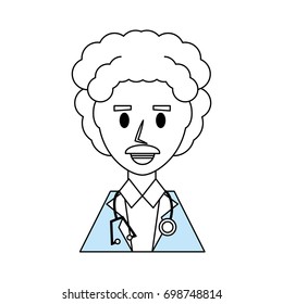 Doctor profile cartoon
