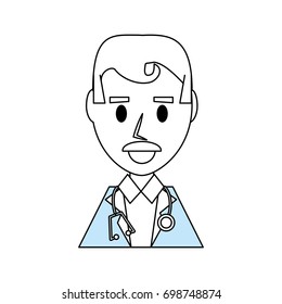 Doctor profile cartoon