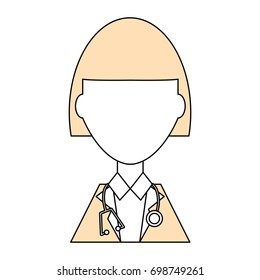 Doctor profile cartoon