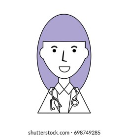 Doctor profile cartoon
