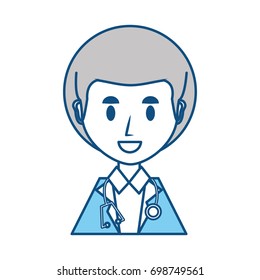 Doctor profile cartoon
