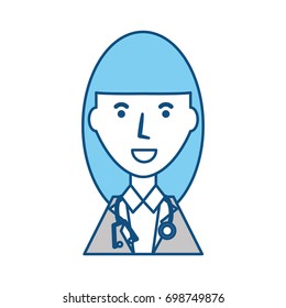 Doctor profile cartoon