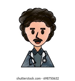Doctor profile cartoon
