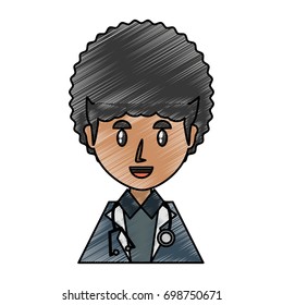 Doctor profile cartoon