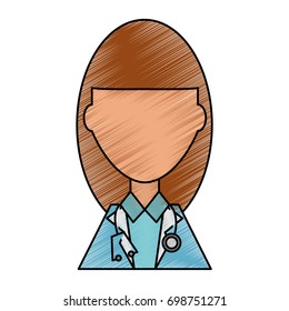 Doctor profile cartoon