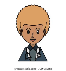 Doctor profile cartoon