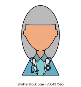 Doctor profile cartoon