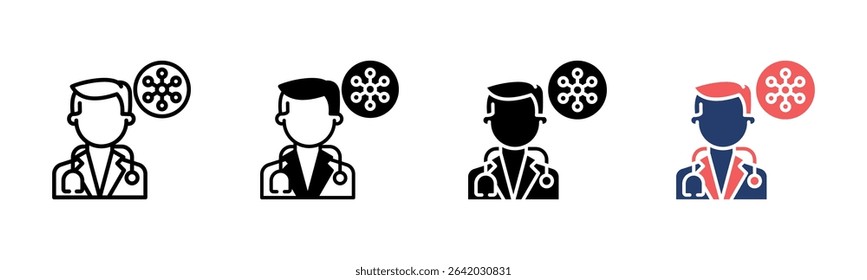 Doctor Profile icon sheet multiple style collection