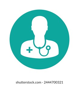 Doctor profile rounded icon design