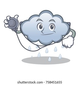 Doctor rain cloud character cartoon