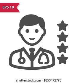 Doctor Rating Icon. Professional, pixel perfect icon, EPS 10 format.