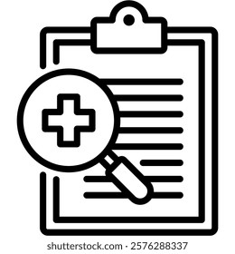 Doctor Recipe Icon Line Vector Illustration