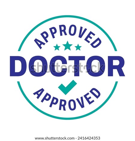 Doctor recommended vector icon logo badge